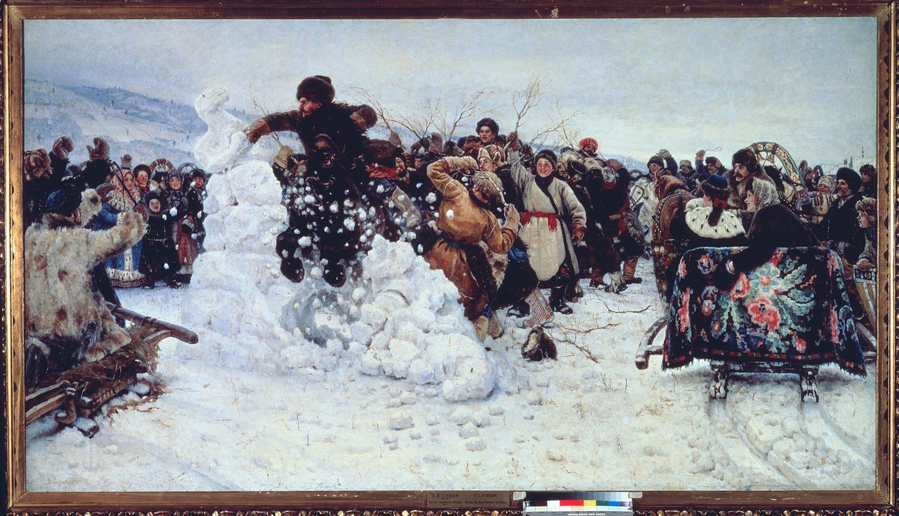 Storm van de Sneeuwvesting door Vasilij Ivanovic Surikov