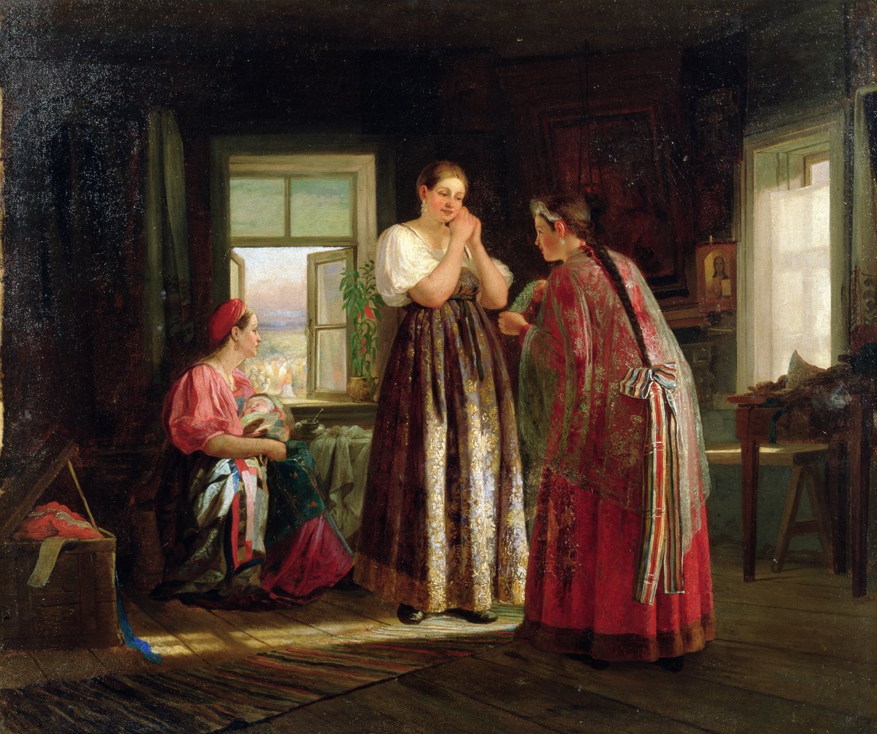 Voorbereiding voor een feest, 1869 door Vasily Maximov
