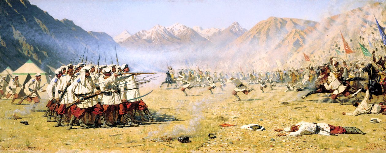 Een plotselinge aanval door Vasily Vereshchagin