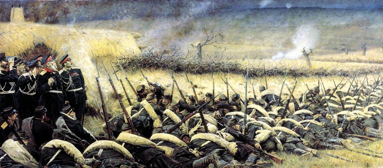 Voor het Offensief. In de buurt van Pleven door Vasily Vereshchagin