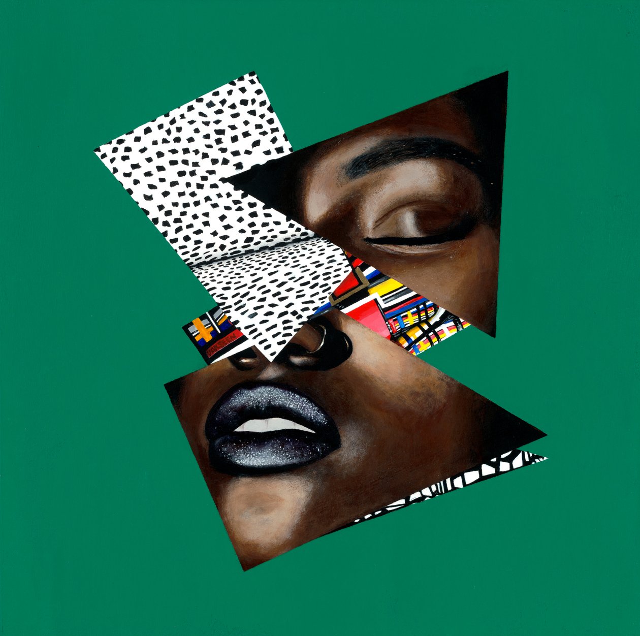 Goud leeft in jou, 2015 (Acryl op houtpaneel) door Vaskeen Vaskeen