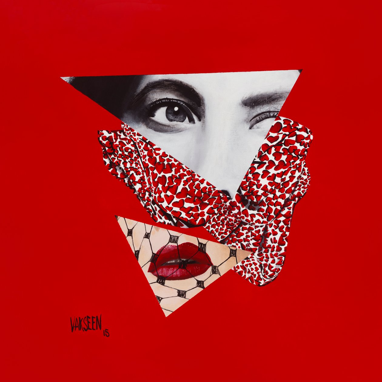 Imitatie van liefde, 2015 (Acryl op houtpaneel) door Vaskeen Vaskeen
