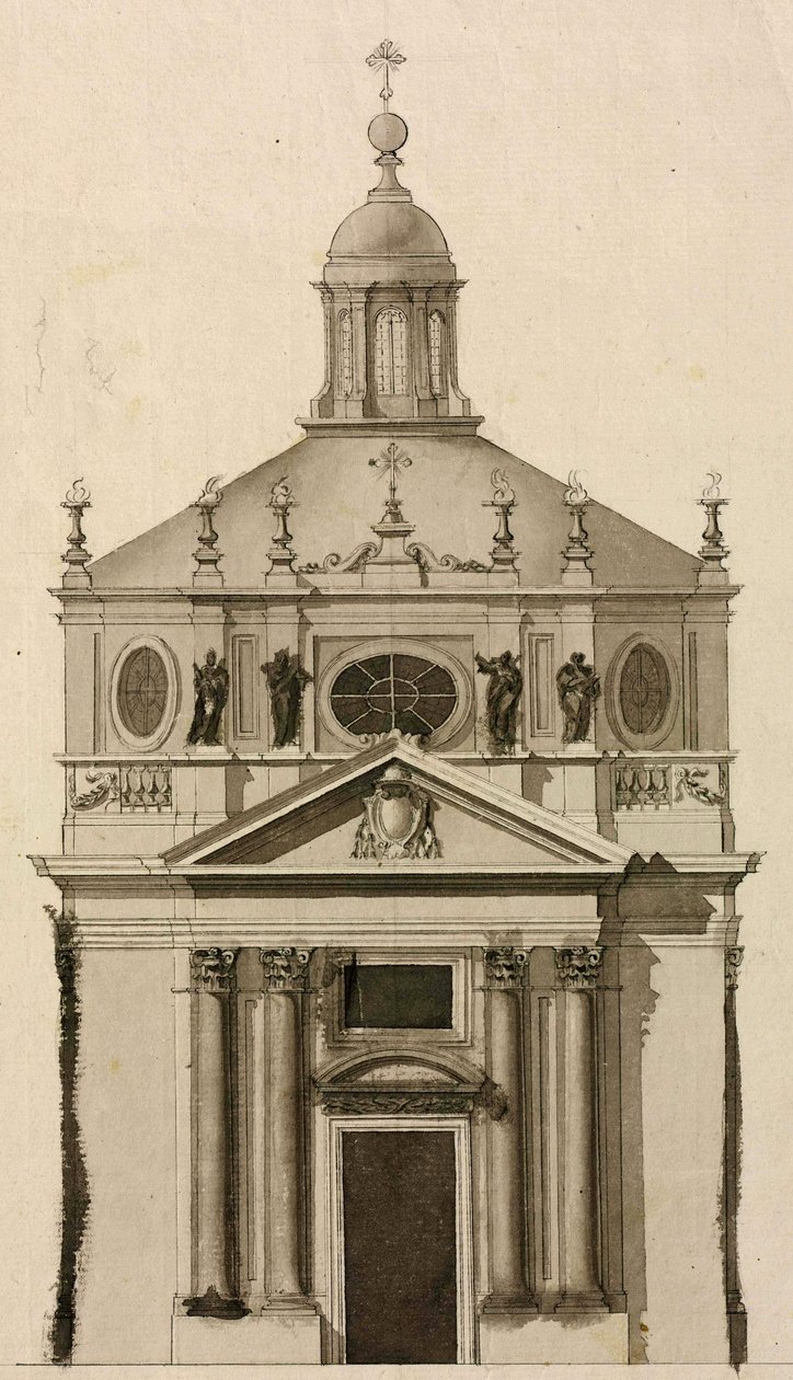 Hoofdfaçade van de Sagrario van de kathedraal van Jaén (Spanje) door Ventura Rodríguez