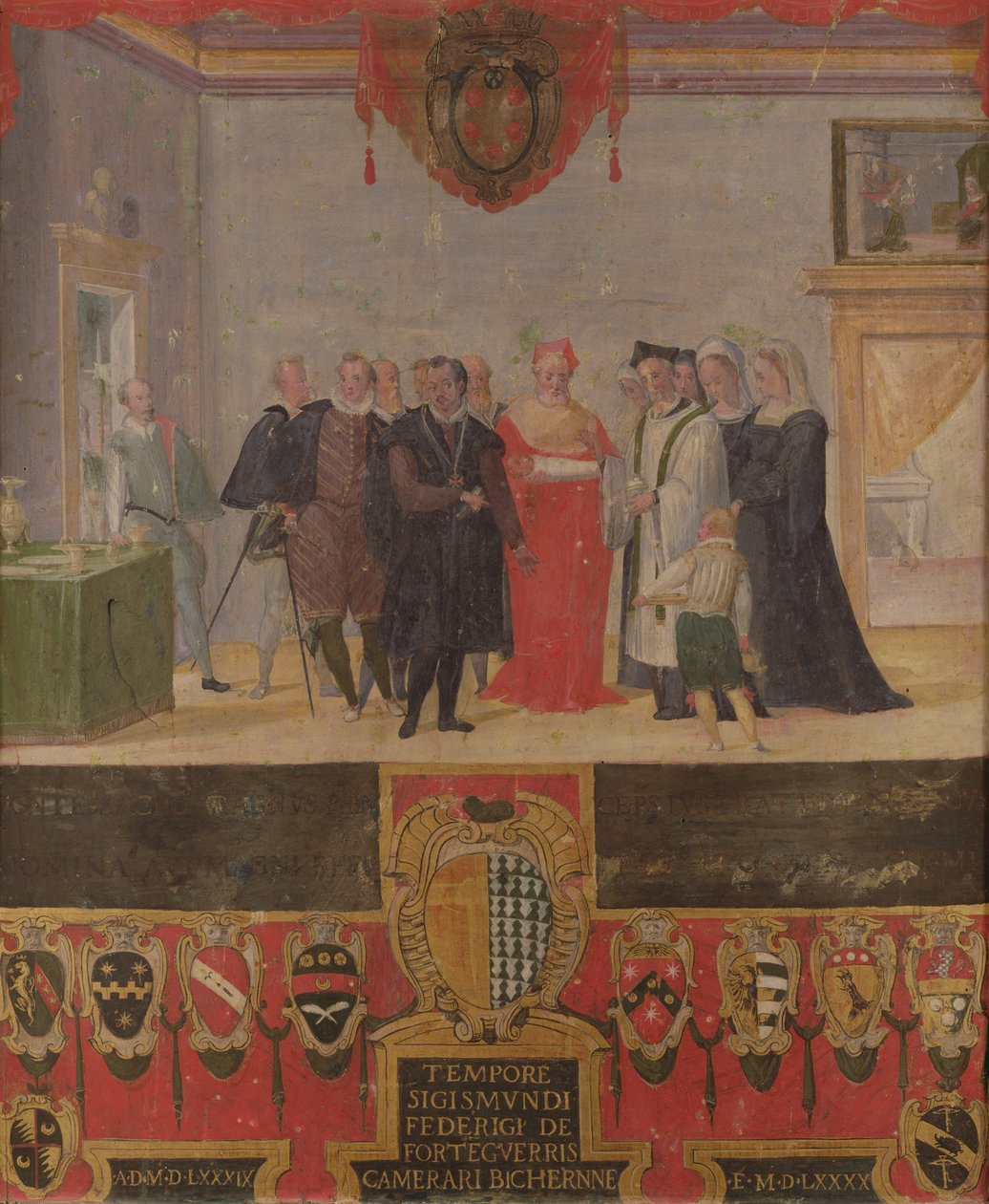 Doop van Cosimo II de Medici 1589 door Ventura di Arcangelo Salimbeni