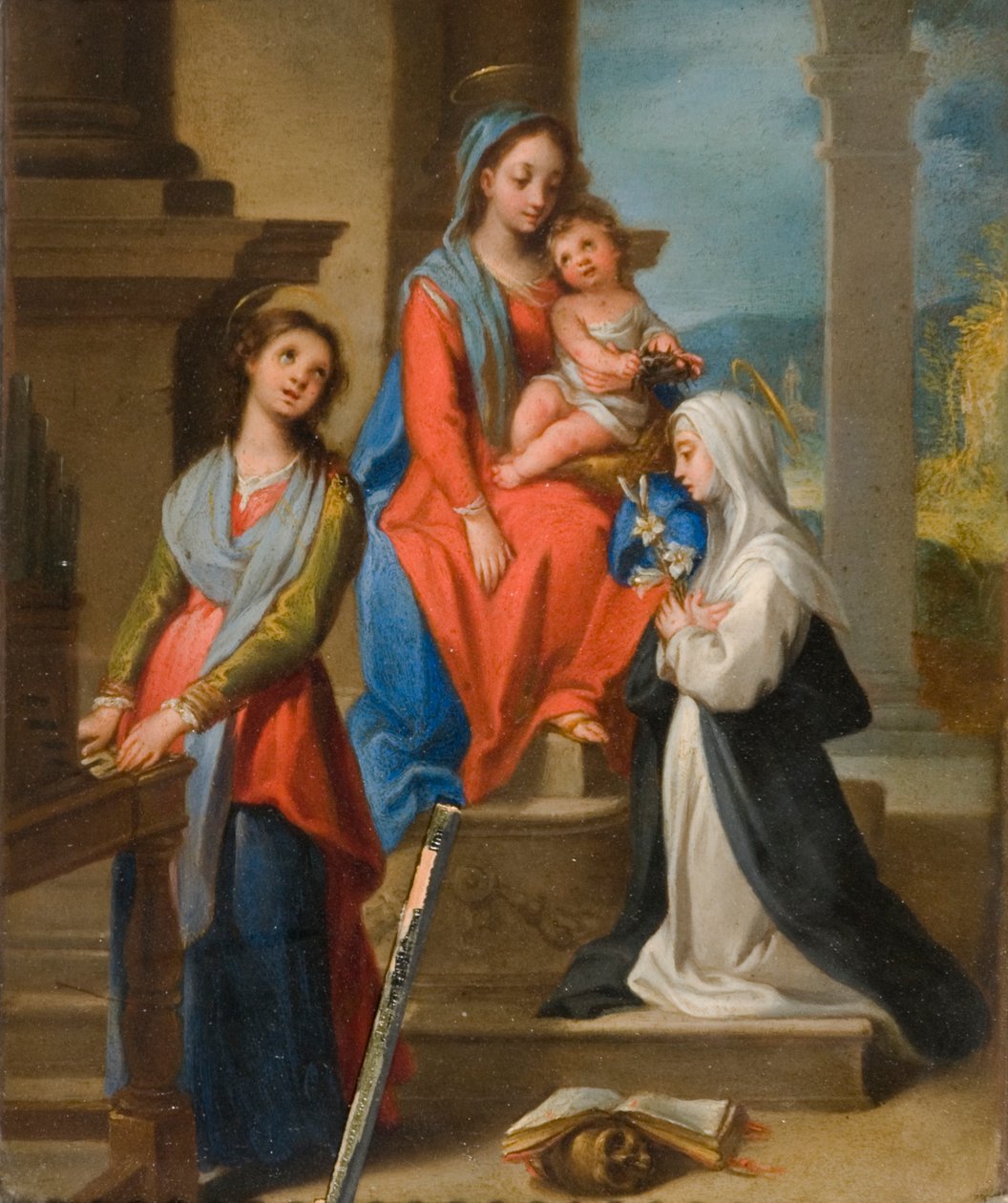 De Madonna en Kind met Heiligen door Ventura di Arcangelo Salimbeni