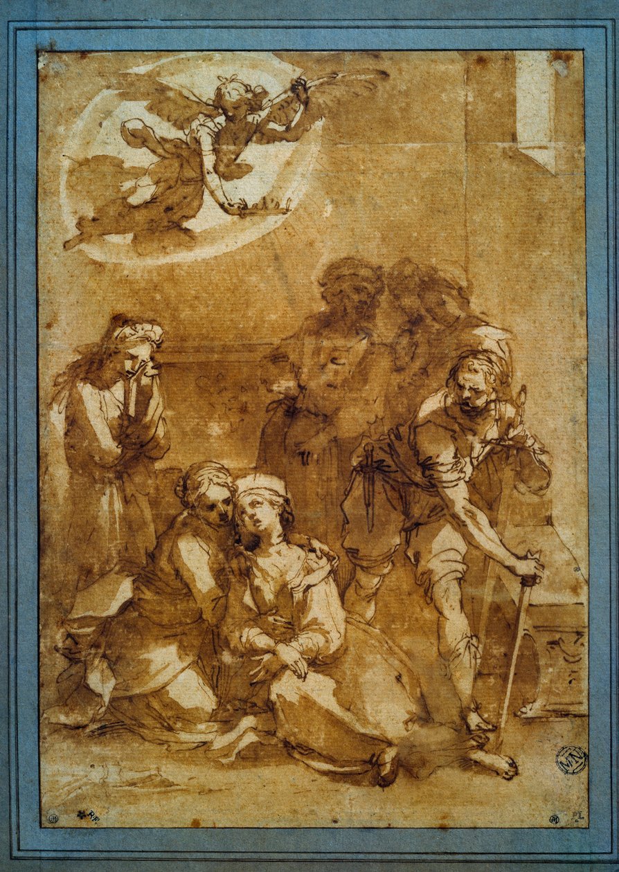 De dood van Sint-Cecilia door Ventura di Arcangelo Salimbeni