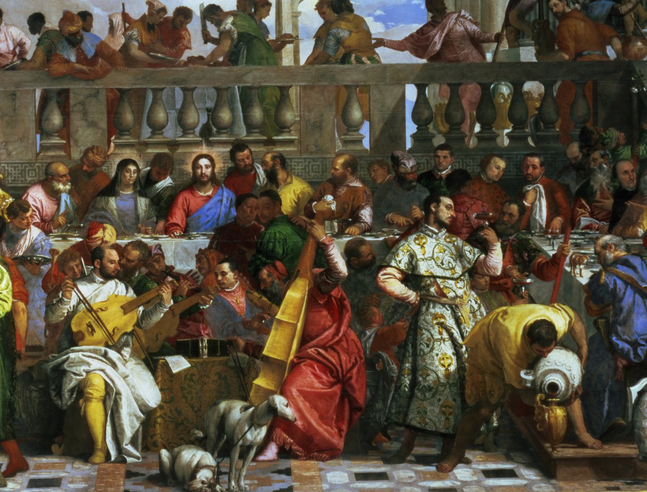 Het Bruiloftsfeest te Kana (detail) door Paolo Veronese