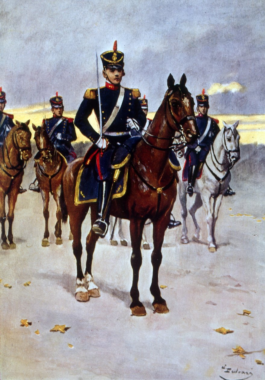 Argentijnse legerofficier van de bereden grenadiers door Vicente Blasco Ibanez