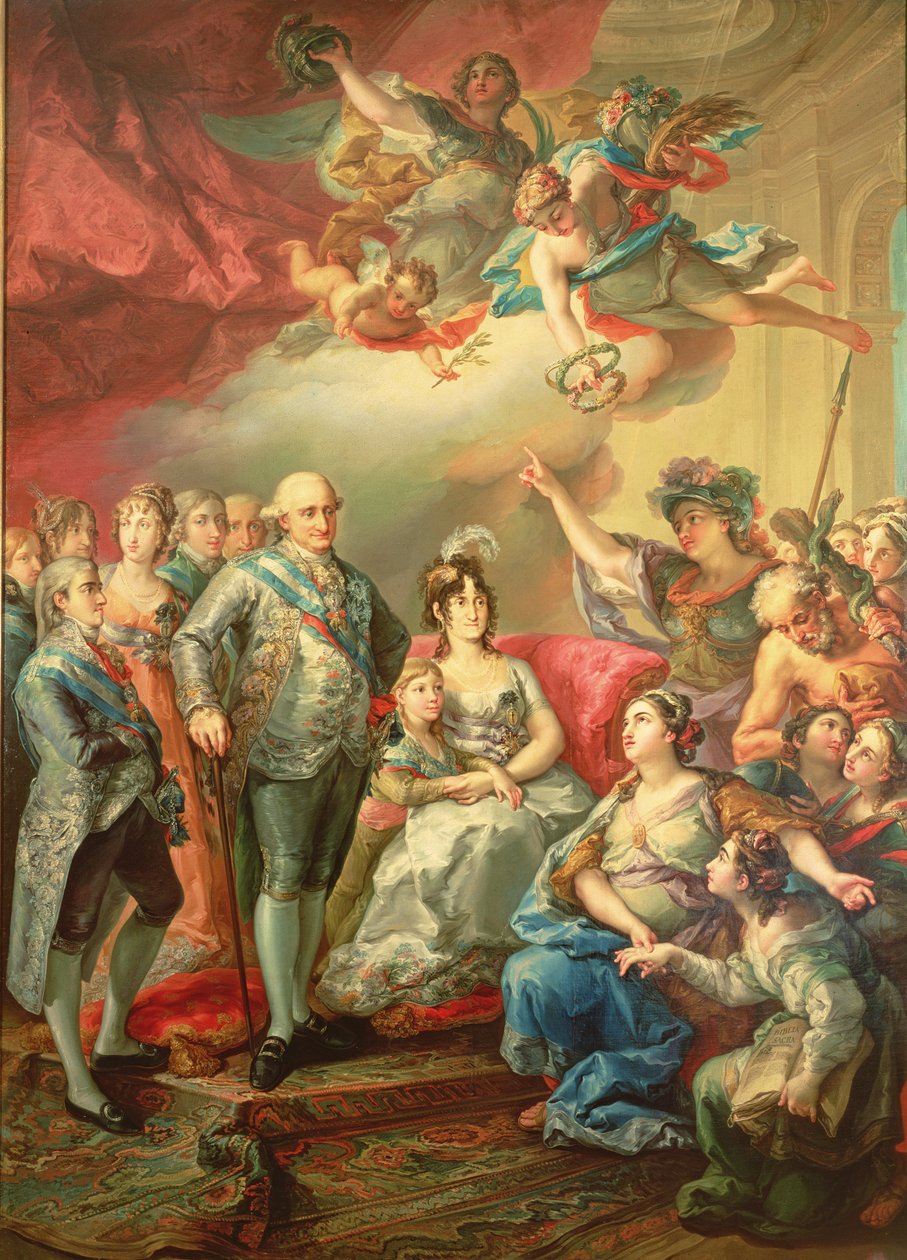 Eerbetoon aan Karel IV en zijn familie door Vicente Lopez y Portana