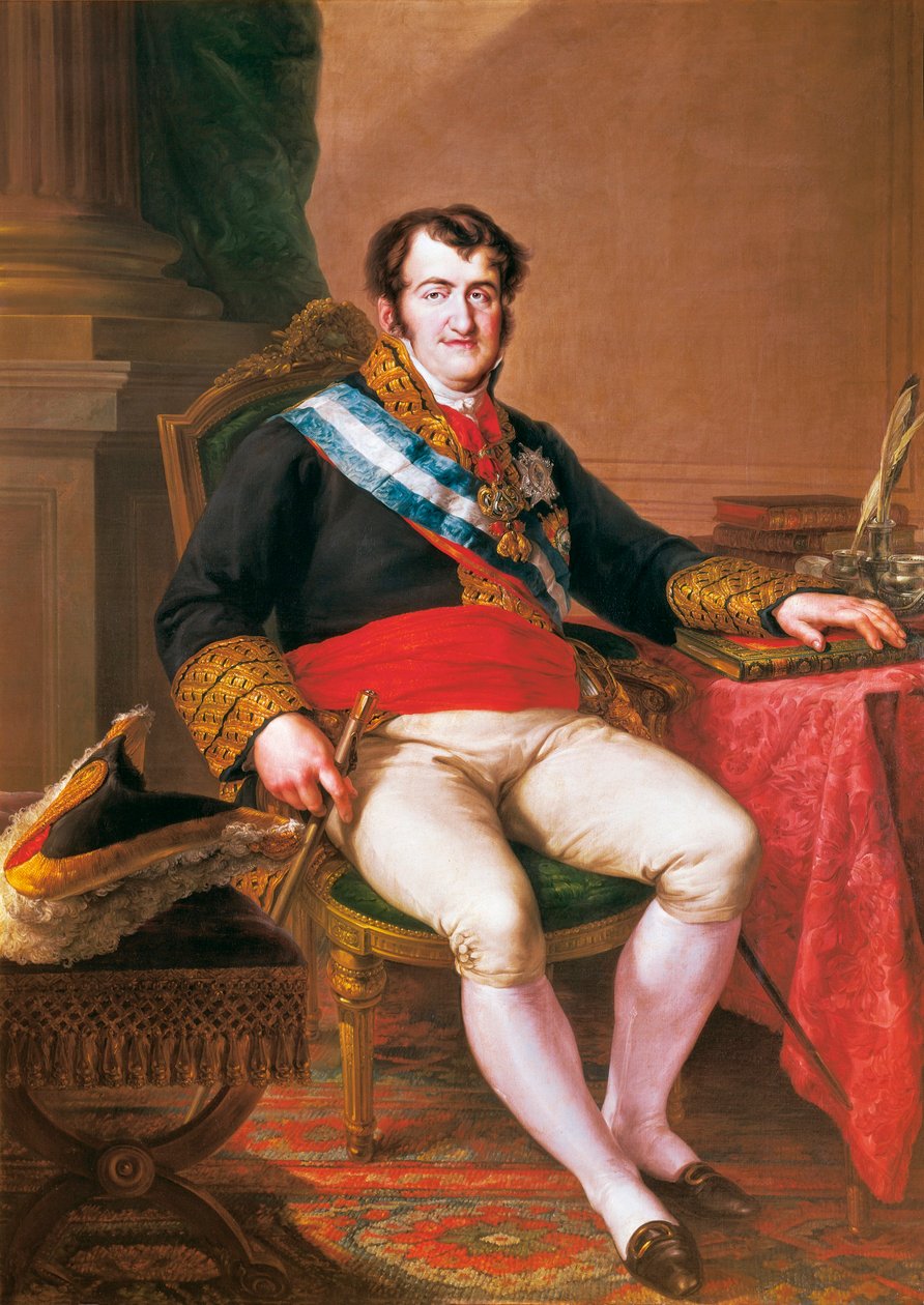 Portret van Ferdinand VII van Spanje. door Vicente Lopez y Portana