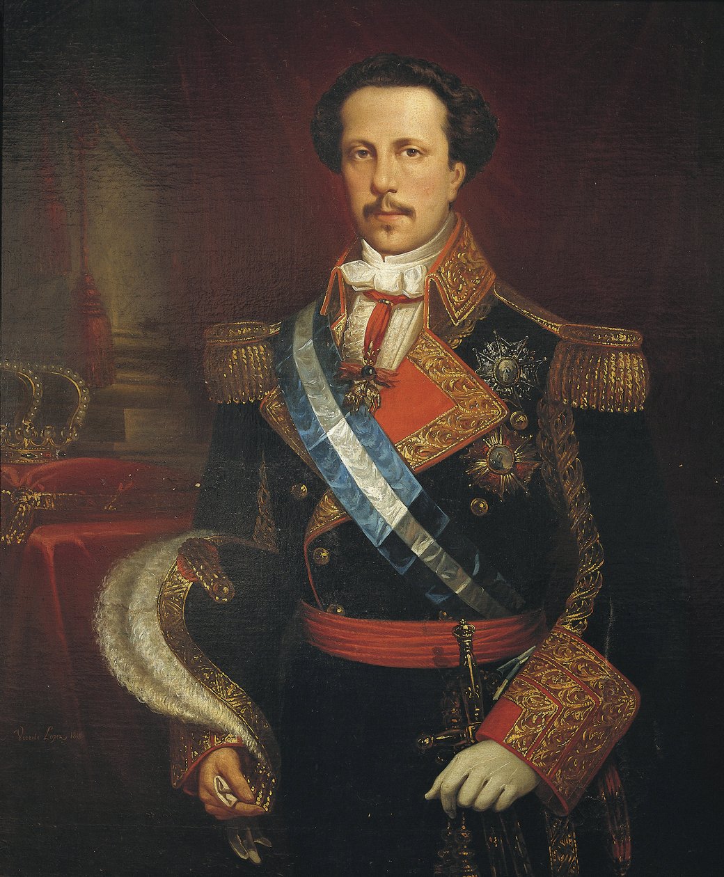 Portret van Francisco door Asis de Borbon, 1848 door Vicente Lopez y Portana