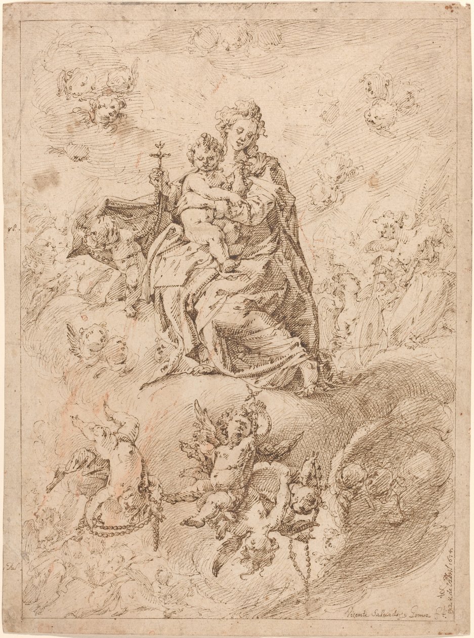 De Madonna van de Rozenkrans door Vicente Salvador Gómez