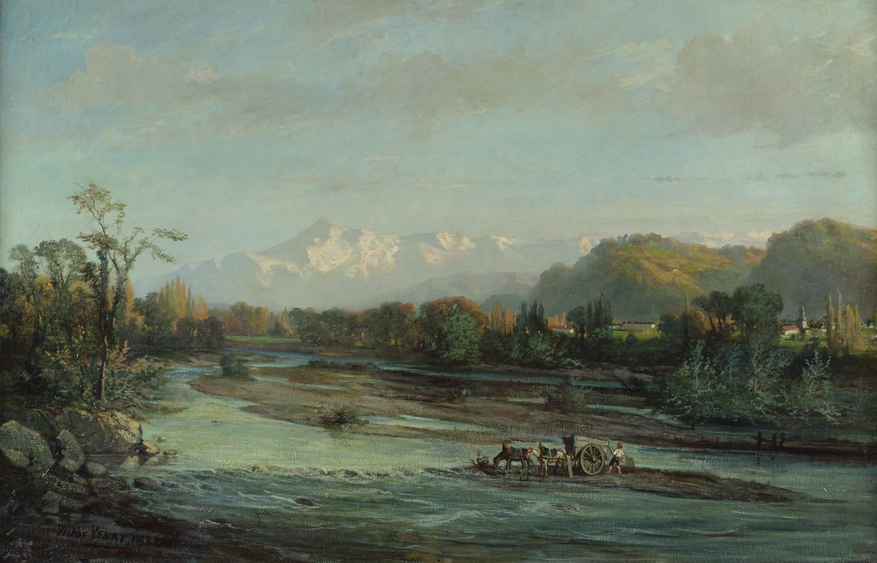 De bergstroom en de Pic du Midi, Bigorre, 1882 door Victor Venat