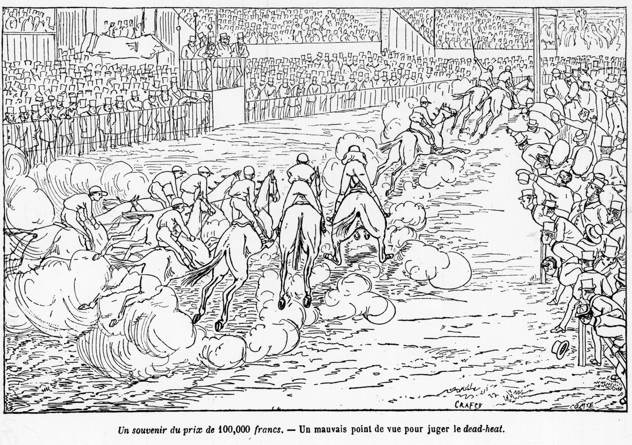 Hyppische koers - in "The Centaure", tekening door Crafty door Victor  Geruzez