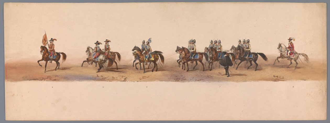 Historische optocht bij het tweede eeuwfeest van de Utrechtse Hogeschool, 1836 (plaat 2) door Victor Adam