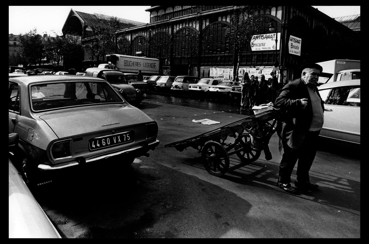 Les halles de Paris net voor de sloop in augustus 1971 (zw/w foto) door Victor Baltard