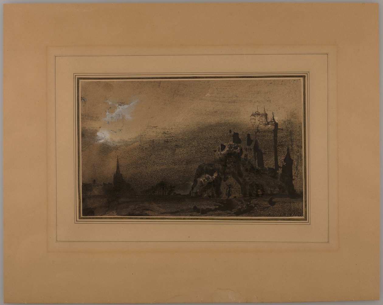 Landschap met een kasteel door Victor Hugo