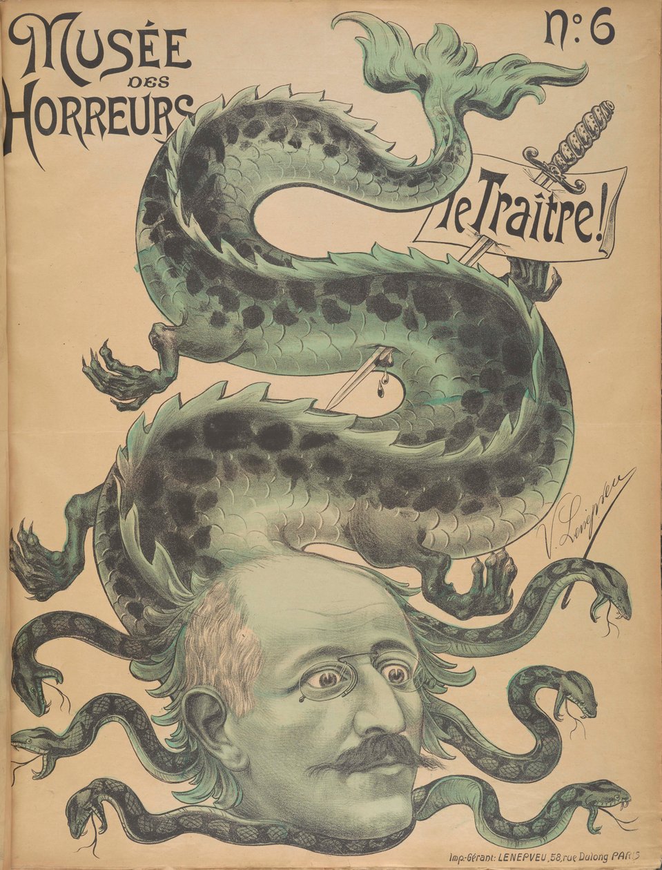 Musée des Horreurs Galerie van Verschrikking: Alfred Dreyfus, 1899 door Victor Lenepveu
