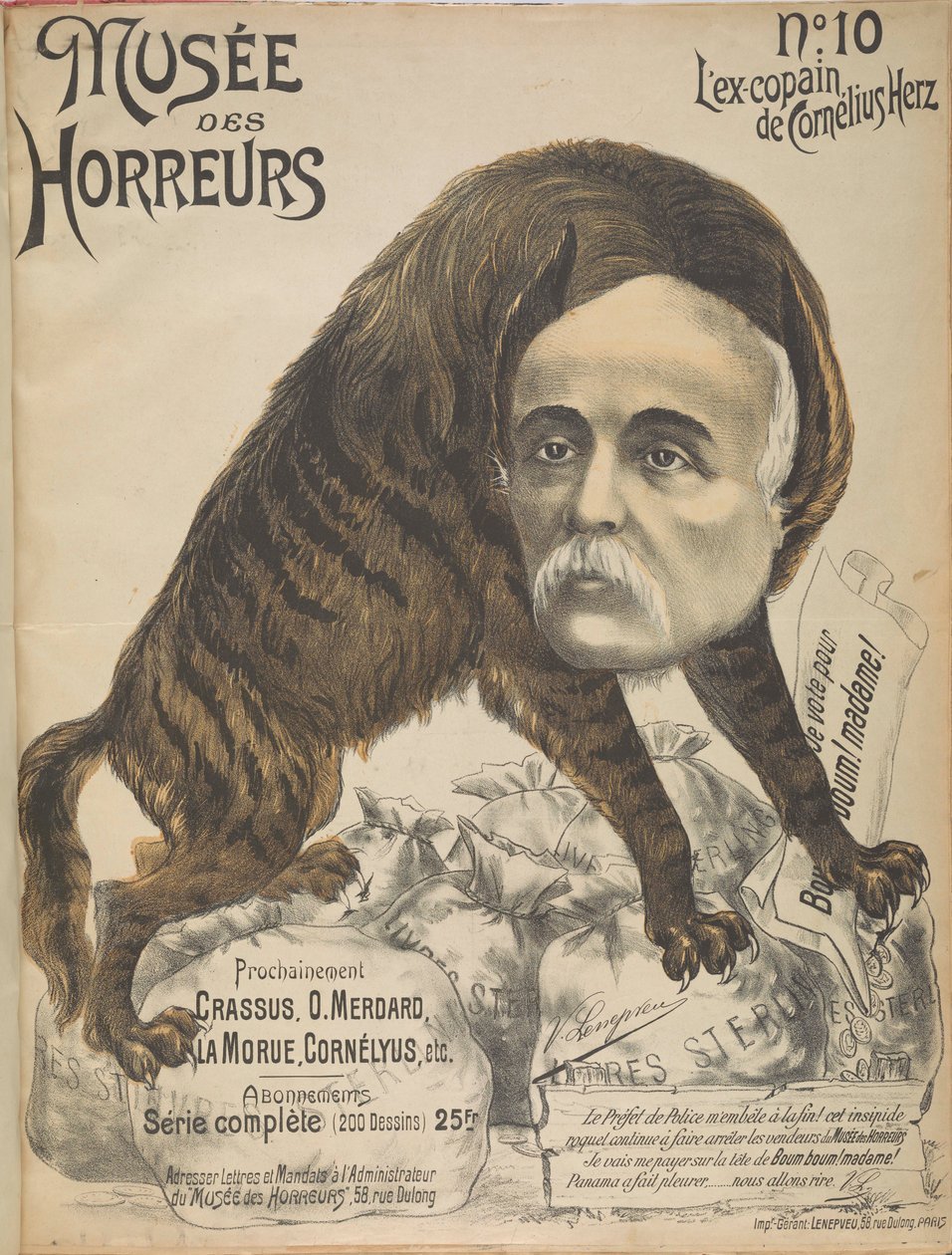 Musée des Horreurs Galerie van Verschrikking: Georges Clemenceau, 1899 door Victor Lenepveu