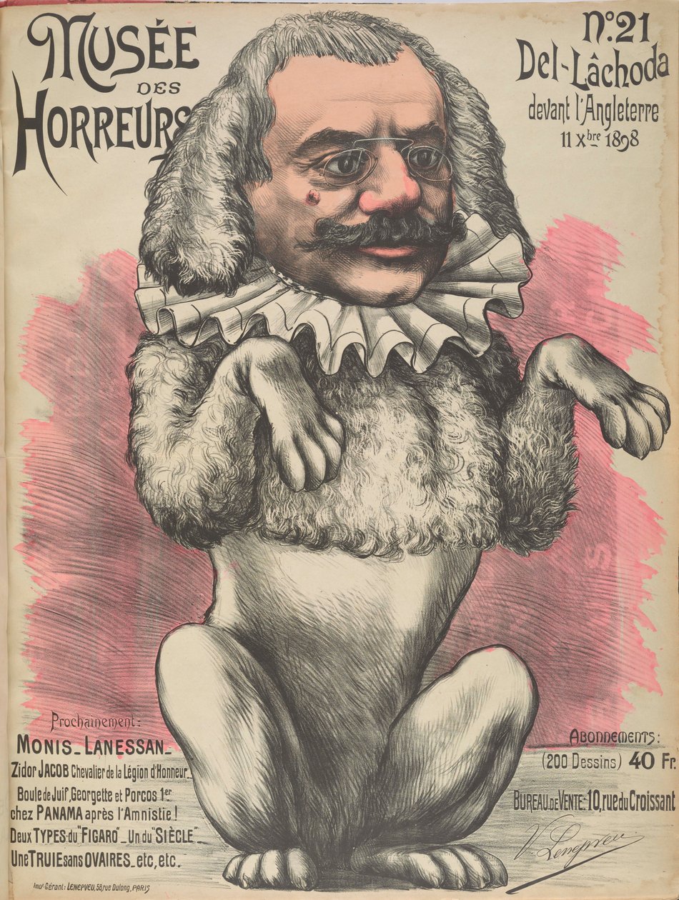 Musée des Horreurs Galerie van Verschrikking: Théophile Delcassé, 1899 door Victor Lenepveu