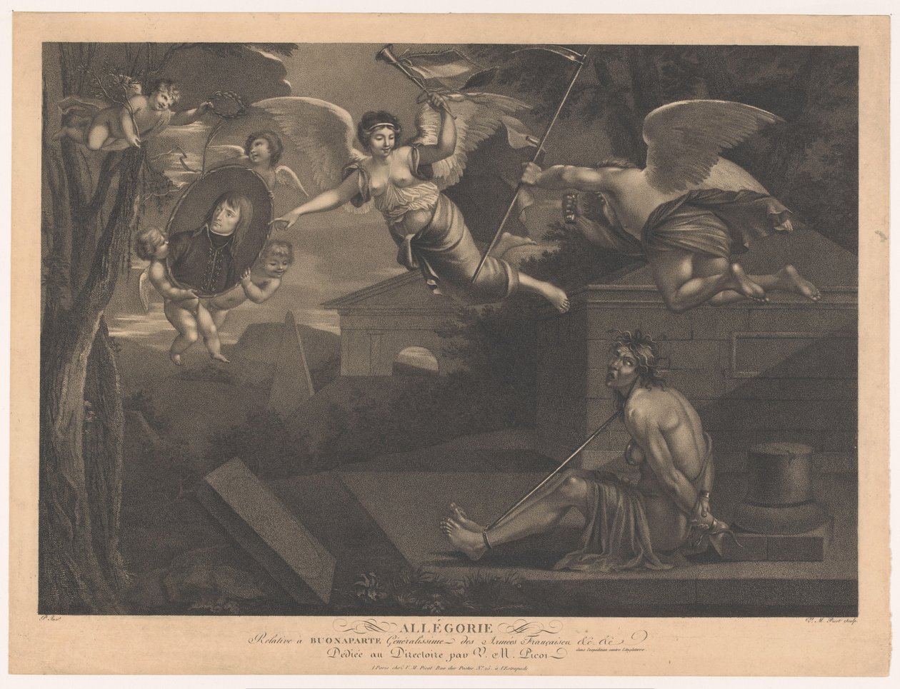 Allegorie op Napoleon I Bonaparte door Victor Marie Picot