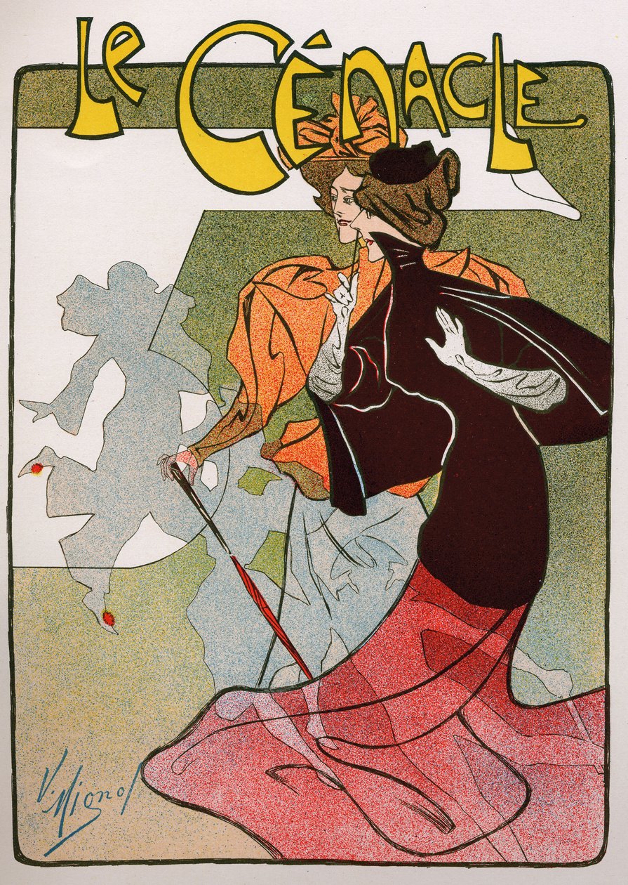 Het Cenakel, België, eind 19e eeuw (poster) door Victor Mignot
