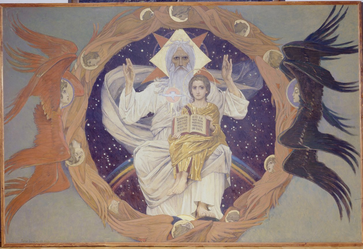Heilige Drie-eenheid, Voorbereidende schets voor de Alexander Nevsky Kathedraal in Warschau door Victor Mikhailovich Vasnetsov