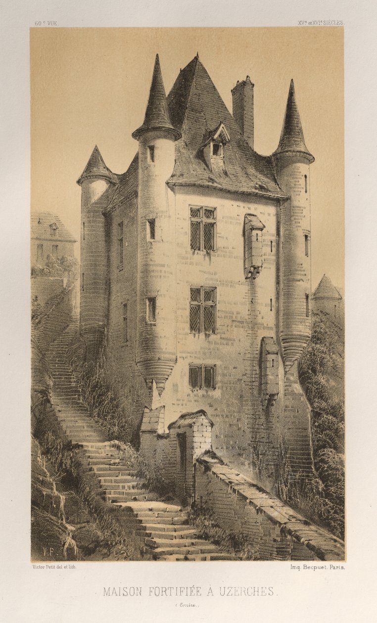 Versterkt huis in Uzerches (Corrèze) door Victor Petit
