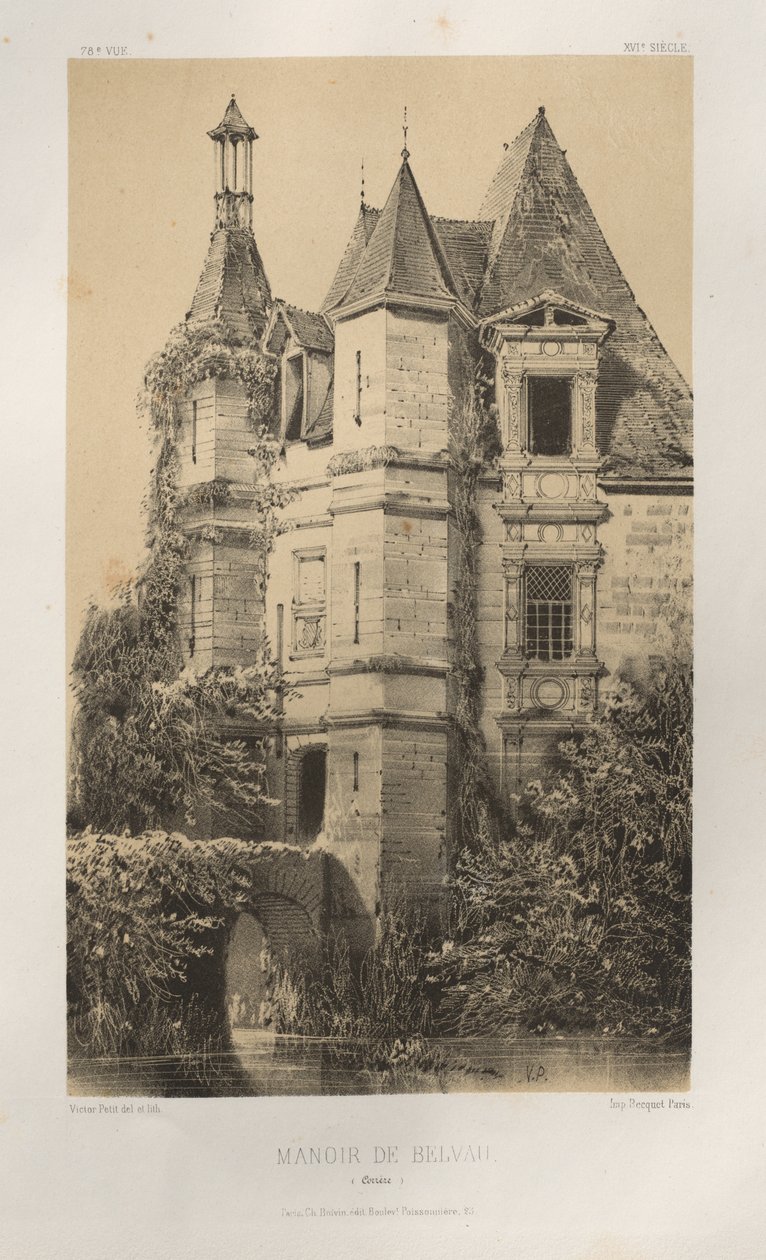 Manoir de Belvau (Corrèze) door Victor Petit