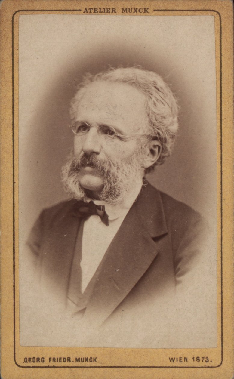 Portret van de componist August Wilhelm Ambros 1816-1876, 1773 door Vienna . Photo studio Georg Friedrich