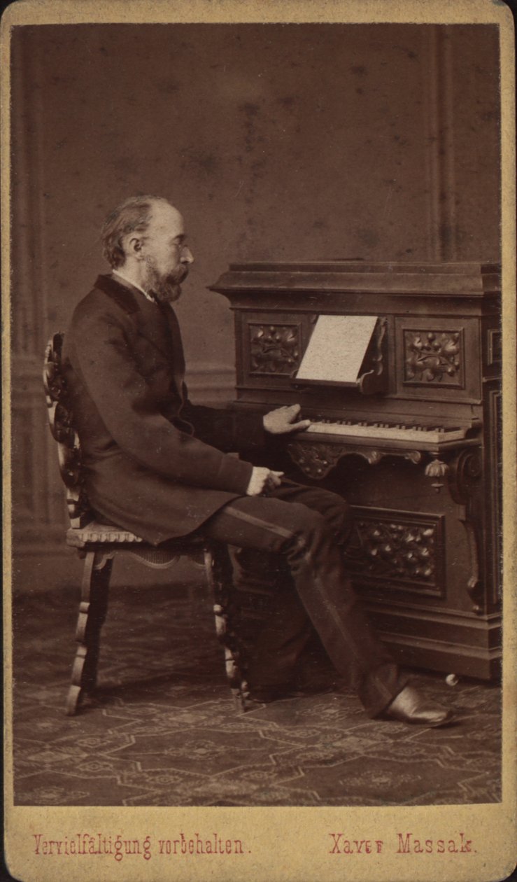 Portret van de librettist en componist Franz Friedrich Richard Genée 1823-1895, ca. 1880-1885 door Vienna . Photo studio Xaver Massak