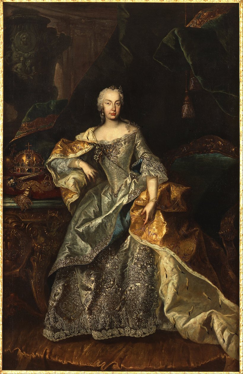 Maria Theresia als koningin van Hongarije door Viennese painter