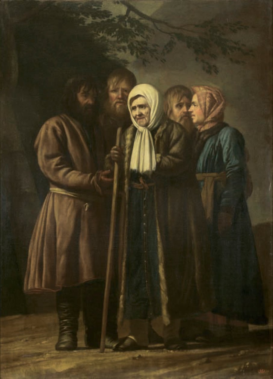100-jarige vrouw uit Tsarskoe Selo met familie door Vigilius Eriksen