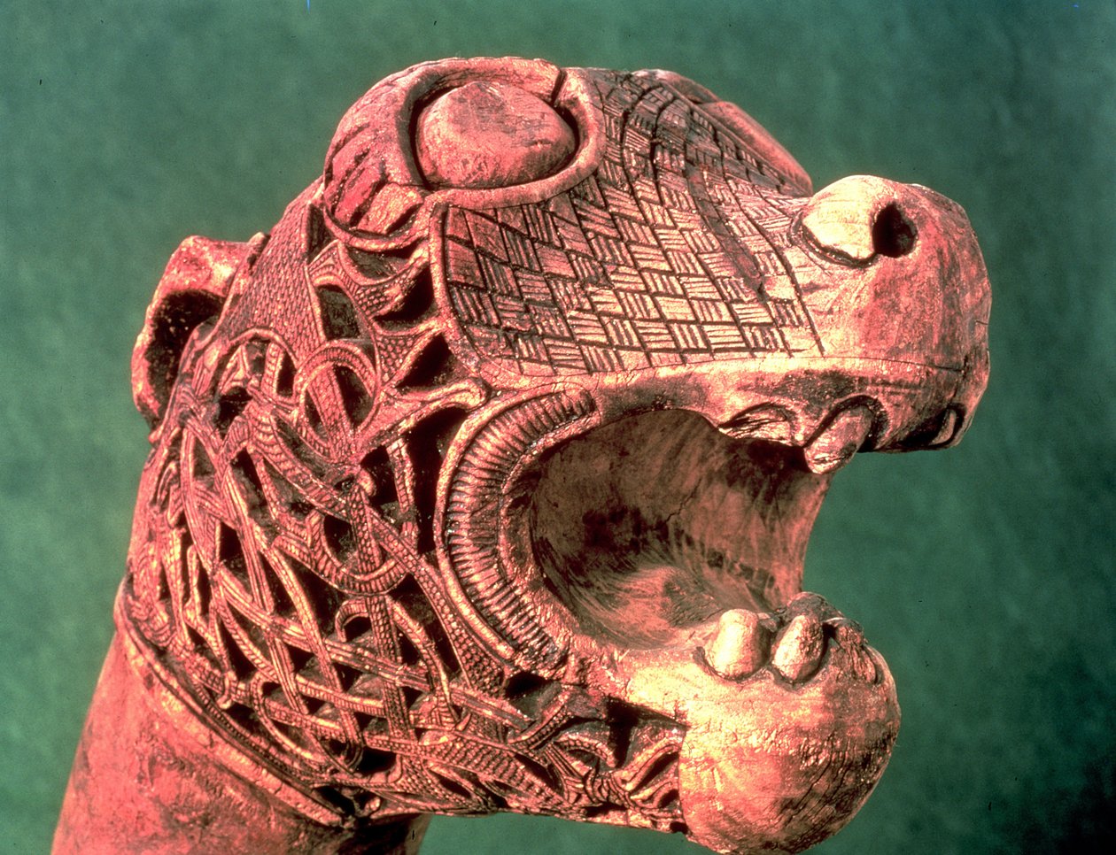 Boegbeeld van het Oseberg-schip, ca. 800 AD door Viking