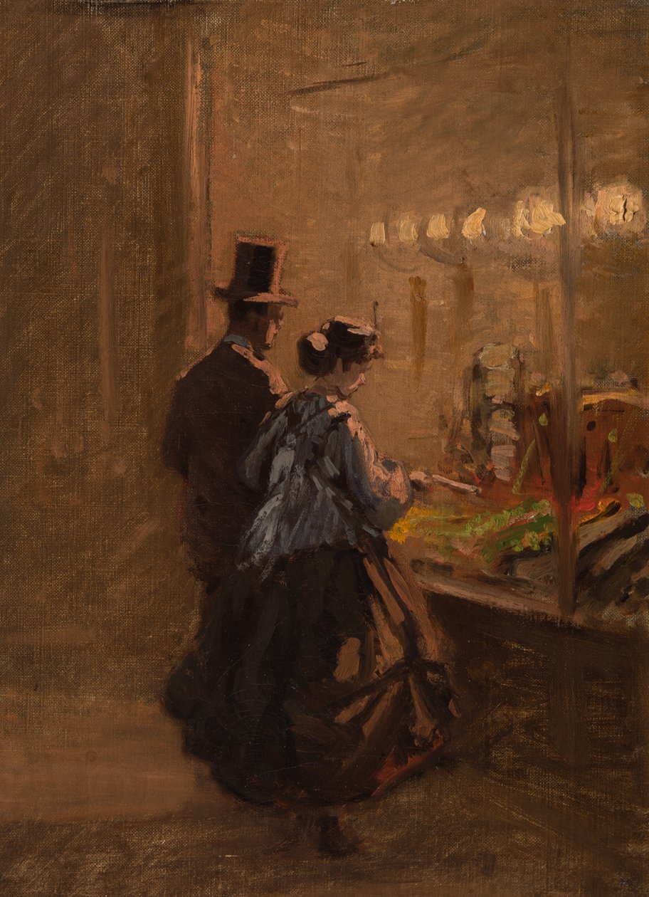 Voor een winkel door Viktor Barvitius