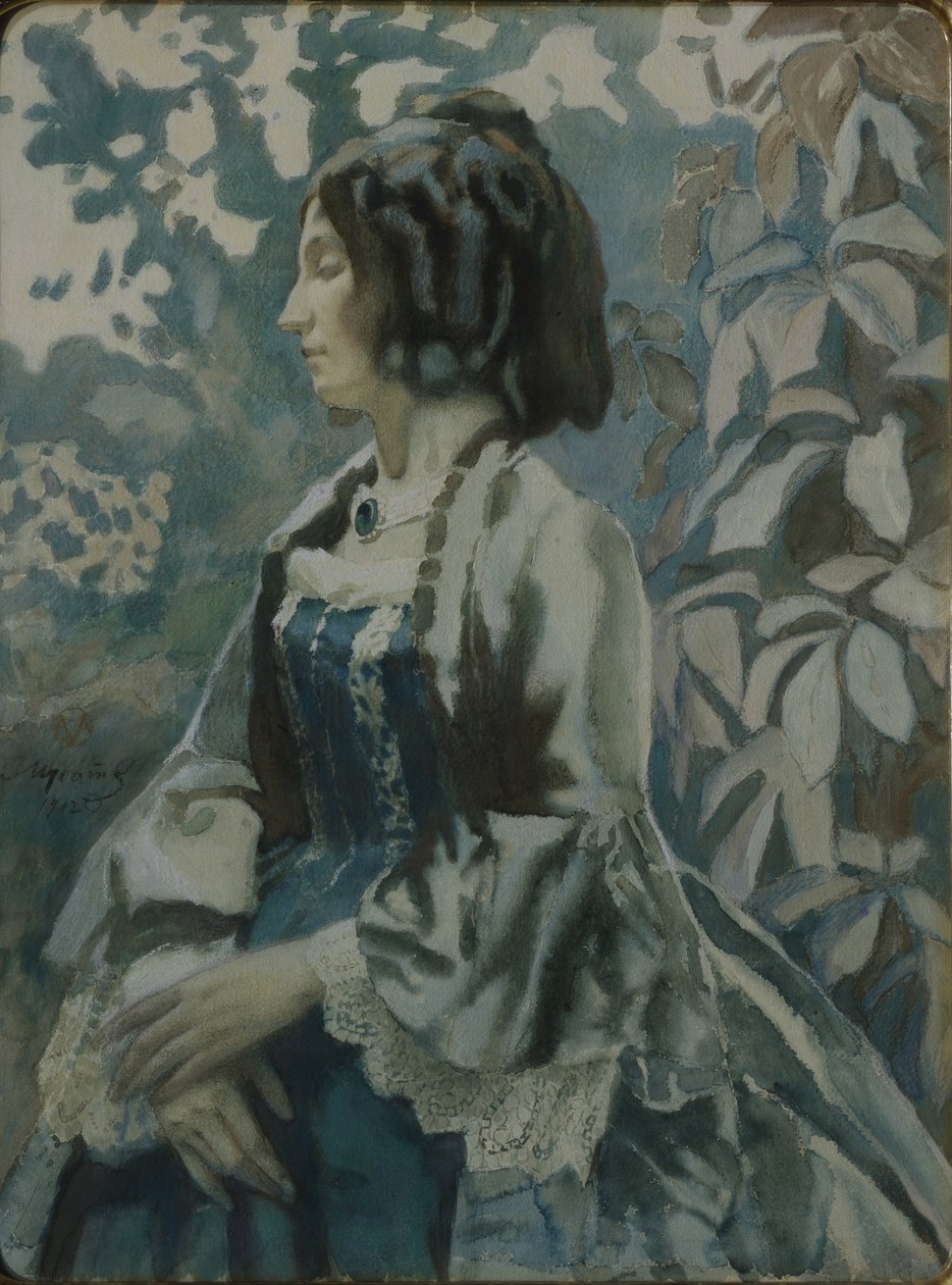 Portret van een dame, 1902 door Viktor Elpidiforovich Borisov-Musatov