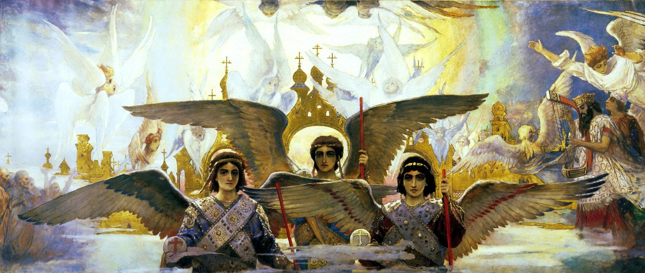 Voor het Paradijs, Centraal deel, 1885-1896 door Viktor Mikhaylovich Vasnetsov