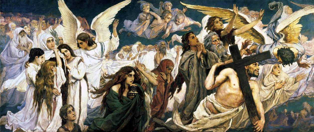 Voor het Paradijs, Linker deel, 1885-1896 door Viktor Mikhaylovich Vasnetsov