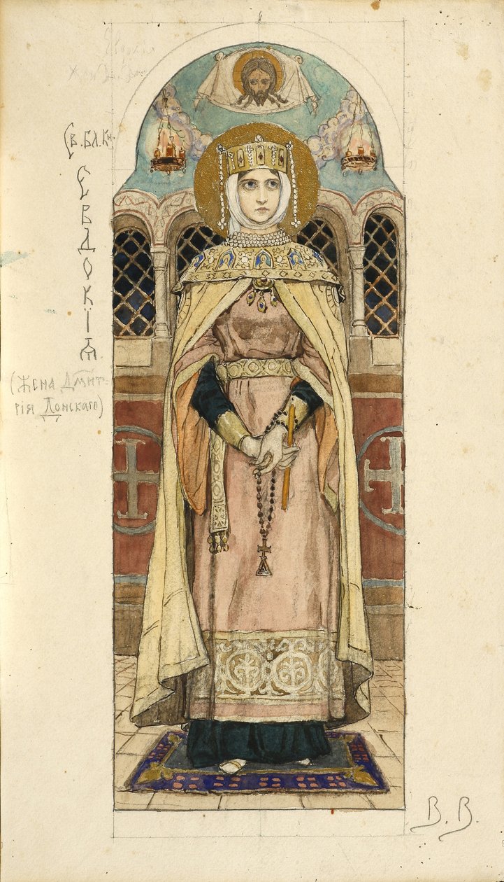 Eudoxia van Moskou Studie voor fresco