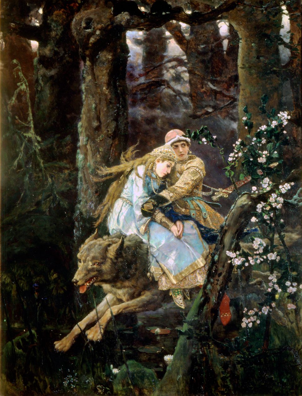 Tsarevitsj Ivan rijdt op de Grijze Wolf, 1889 door Viktor Mikhaylovich Vasnetsov