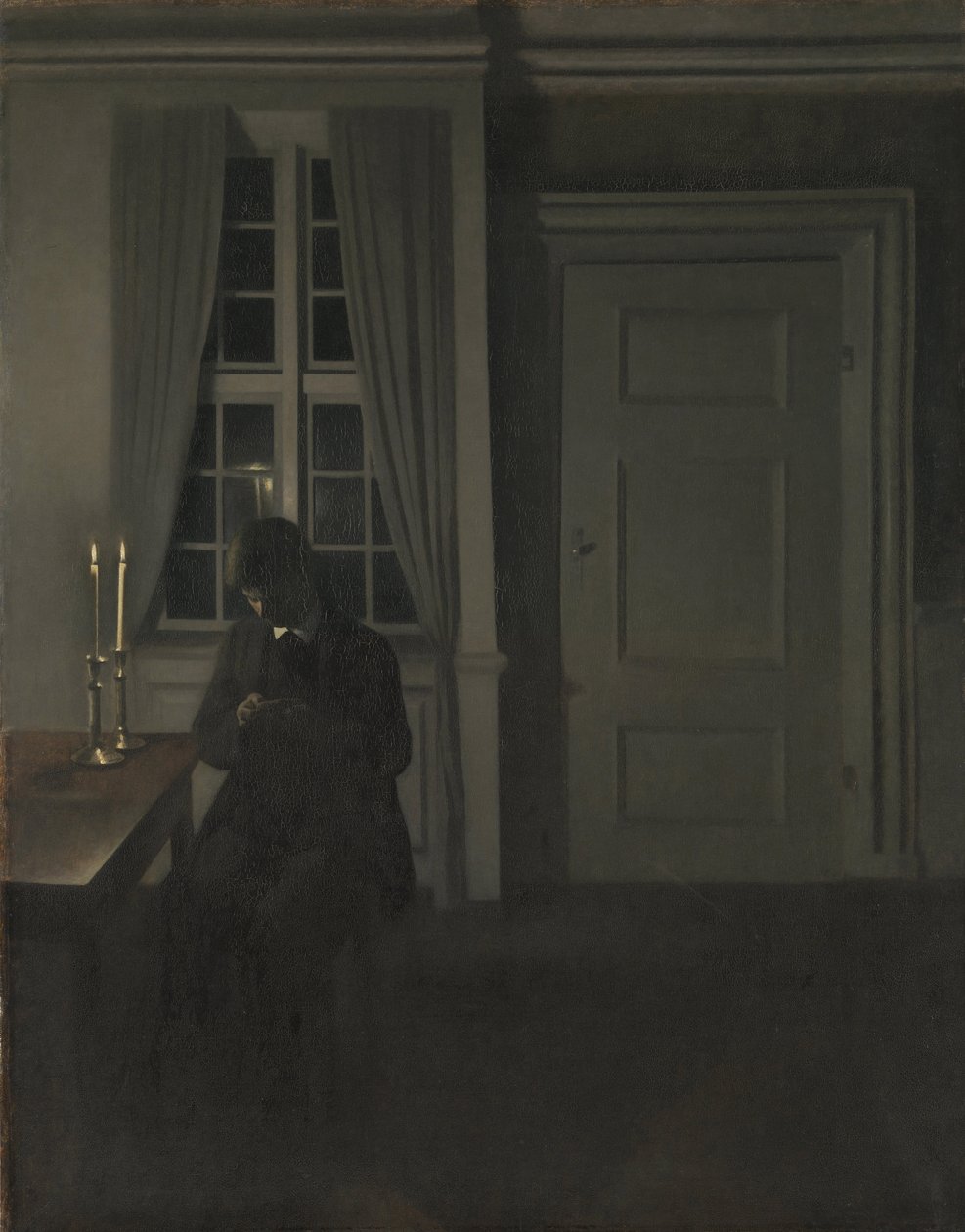 De muntenverzamelaar door Vilhelm Hammershøi