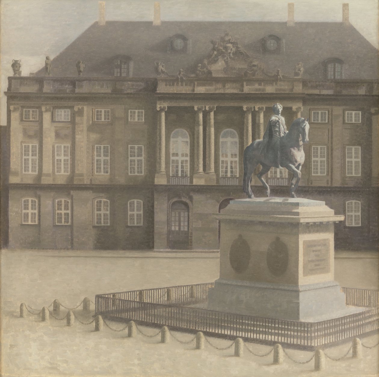 Amalienborg Plein, Kopenhagen door Vilhelm Hammershøi