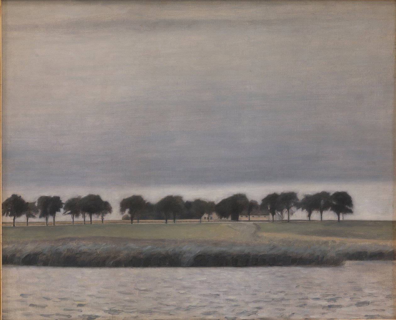 Voorstudie voor "Solregn. Gentofte Sø" door Vilhelm Hammershøi