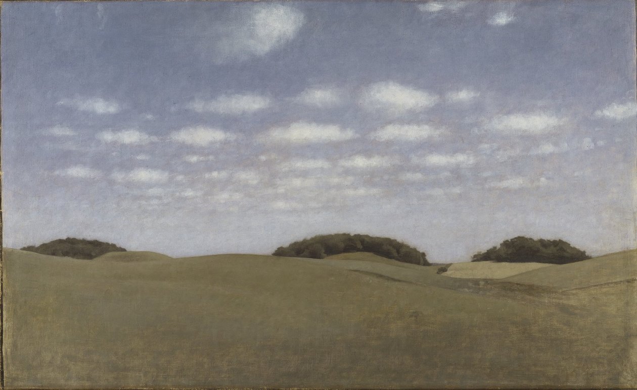Landschap, vanuit Lejre door Vilhelm Hammershøi