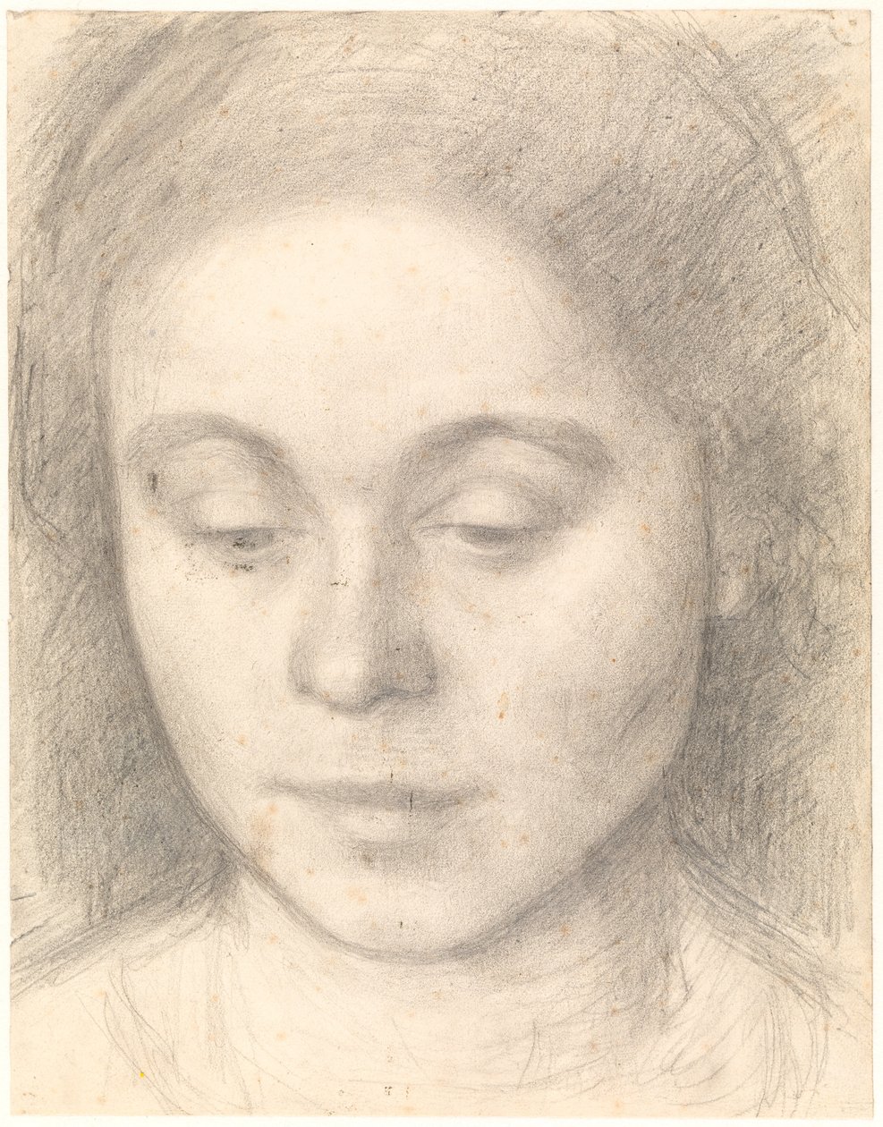 Portret van Ida, de vrouw van de kunstenaar door Vilhelm Hammershøi
