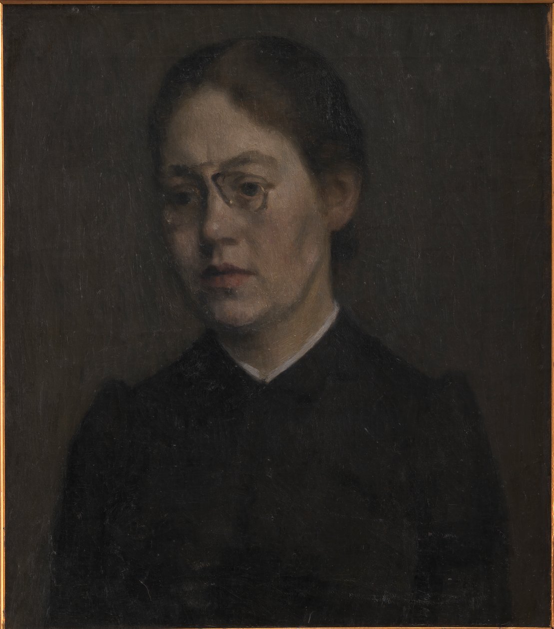 De schilder Elisabeth Wandel door Vilhelm Hammershøi