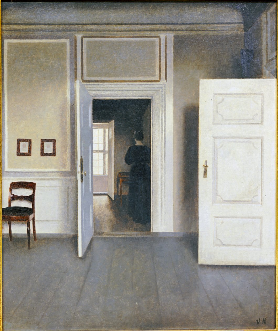 Vrouw in een Interieur, Strandgrade 30, 1901 door Vilhelm Hammershoi