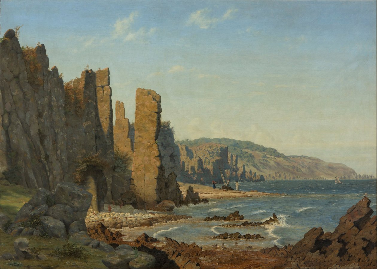 Strandformatie op Bornholm. Scène van Rø door Vilhelm Kyhn