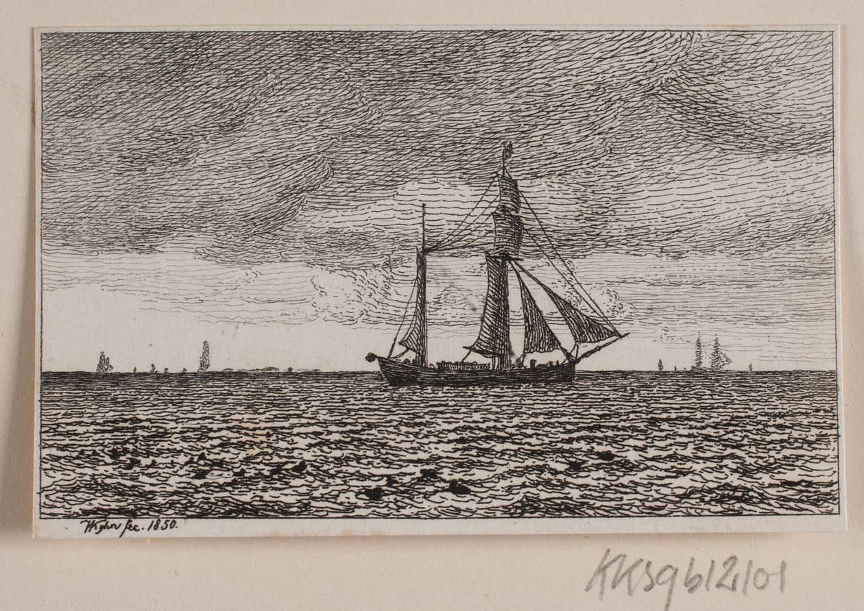 Een galei vol zeil door Vilhelm Kyhn