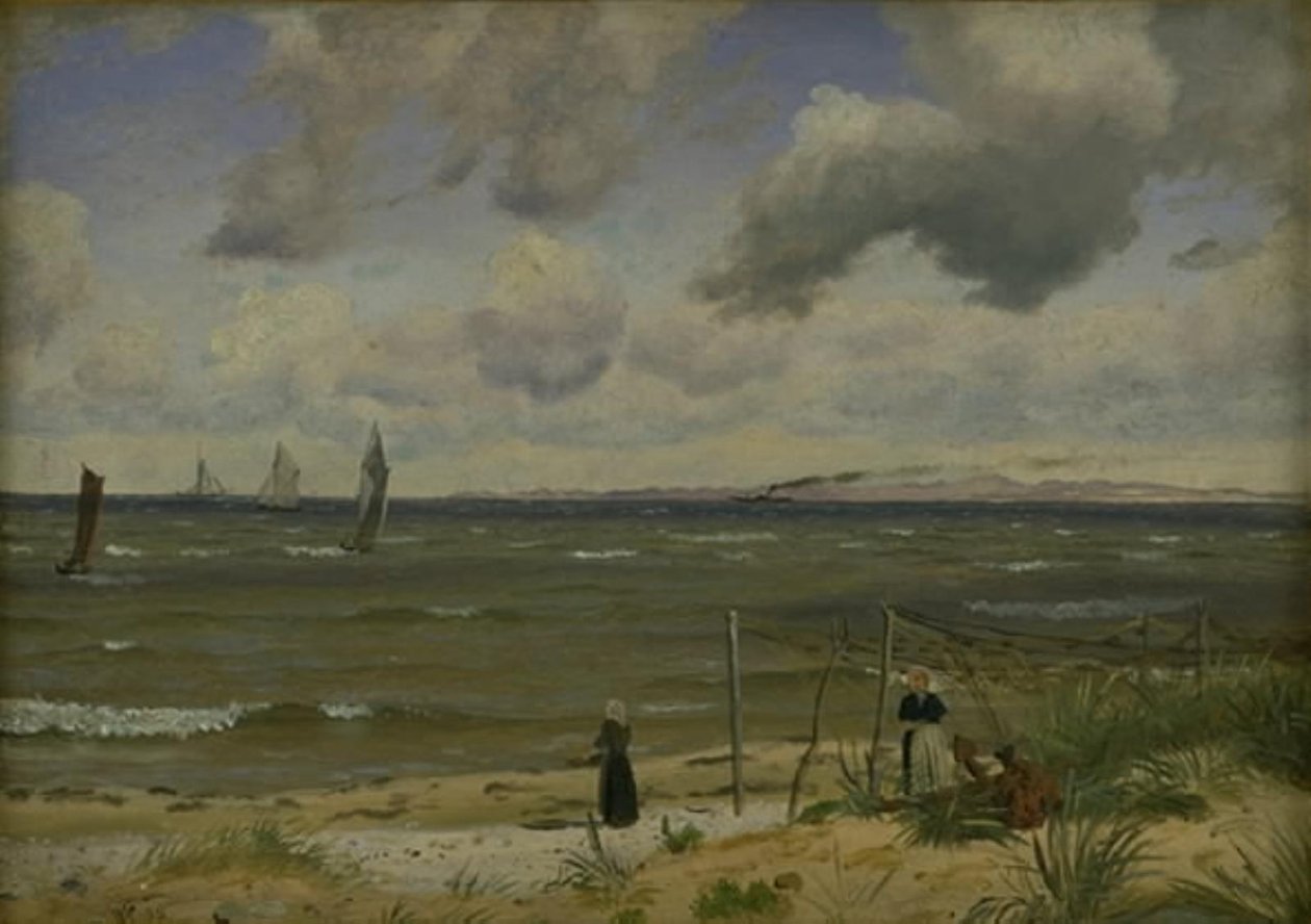Hornbæk Strand in het Noorden van Seeland door Vilhelm Kyhn